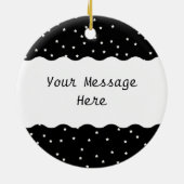 ヴィンテージ1920のフラッパーレディームーンスターレッドヘア セラミックオーナメント (裏面)