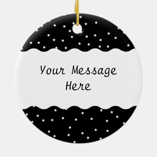 ヴィンテージ1920のフラッパーレディームーンスターレッドヘア セラミックオーナメント (裏面)