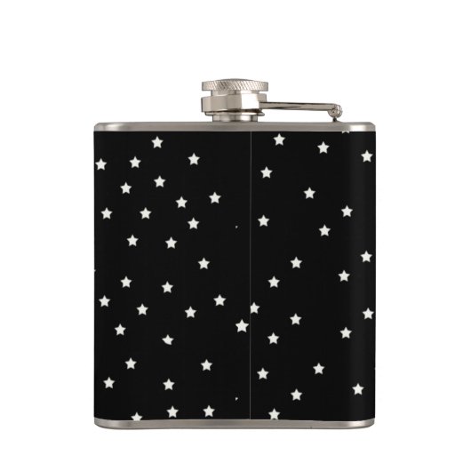 ヴィンテージ1920のフラッパーレディームーンスターレッドヘア フラスク (裏面)