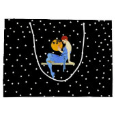 ヴィンテージ1920のフラッパーレディームーンスターレッドヘア ラージペーパーバッグ (裏面)