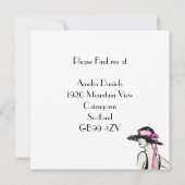 ヴィンテージ1920のフラッパー女の子の新しいホームアドレスカード カード (裏面)