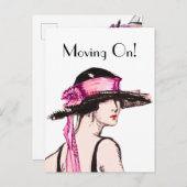 ヴィンテージ1920のフラッパー女の子モーニングホームポストカード ポストカード (正面/裏面)