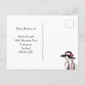 ヴィンテージ1920のフラッパー女の子モーニングホームポストカード ポストカード (裏面)