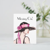 ヴィンテージ1920のフラッパー女の子モーニングホームポストカード ポストカード (スタンド正面)