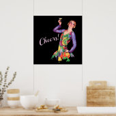 ヴィンテージ1920のフラッパー・ガール・ポスター ポスター (キッチン)