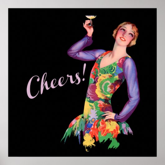 ヴィンテージ1920のフラッパー・ガール・ポスター ポスター (正面)