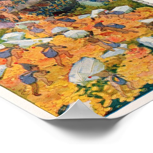 ヴィンテージ1920のプリントアドジュエールレインボーキス ポスター (角)