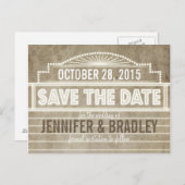 ヴィンテージ1920のムービーマーキー日付の保存 案内ポストカード (正面/裏面)