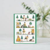 ヴィンテージ1920のリトルマフェ恋しく思ットイラストレーション ポストカード (スタンド正面)