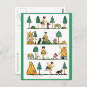 ヴィンテージ1920のリトルマフェ恋しく思ットイラストレーション ポストカード (正面/裏面)