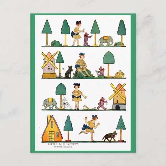 ヴィンテージ1920のリトルマフェ恋しく思ットイラストレーション ポストカード (正面)