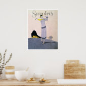 ヴィンテージ1920の女性ゴルファープリント ポスター (キッチン)