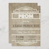 ヴィンテージ1920の映画マーキープロム招待状 招待状 (正面/裏面)