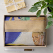 ヴィンテージ1920のFX Leyendeckerアールデコデコパージュ 薄葉紙 (ギフト)