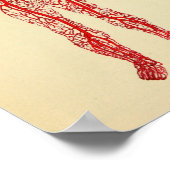 ヴィンテージ1920動脈解剖学アートプリント ポスター (角)