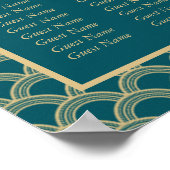 ヴィンテージ1920年のアールデコギャツビー結婚ズの座席 ポスター (角)