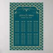 ヴィンテージ1920年のアールデコギャツビー結婚ズの座席 ポスター (正面)