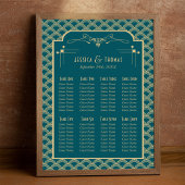 ヴィンテージ1920年のアールデコギャツビー結婚ズの座席 ポスター