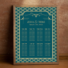 ヴィンテージ1920年のアールデコギャツビー結婚ズの座席 ポスター