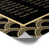 ヴィンテージ1920年のアールデコギャツビー結婚ズの座席 ポスター (角)