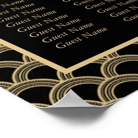 ヴィンテージ1920年のアールデコギャツビー結婚ズの座席 ポスター (角)