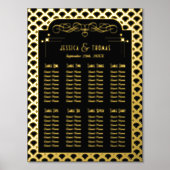 ヴィンテージ1920年のアールデコギャツビー結婚ズの座席 箔ポスター (正面)