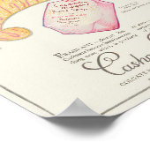 ヴィンテージ1920年のプリント広告の花を持つ女性 ポスター (角)