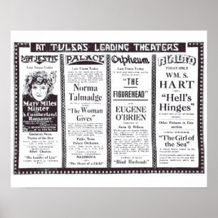 ヴィンテージ1920年の無声映画の広告ポスター ポスター
