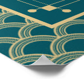 ヴィンテージ1920年アールデコギャツビー結婚ズ・ウェルカム ポスター (角)