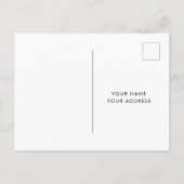 ヴィンテージ1920年代のアートデコシンプル結婚式出欠 ポストカード (裏面)