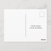 ヴィンテージ1920年代のアートデコシンプル結婚式出欠 ポストカード (裏面)