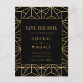 ヴィンテージ1920年代のアートデコ幾何学的な日付を保存 ポストカード (正面)
