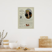 ヴィンテージ1920年代の化粧品誌の広告 ポスター (キッチン)