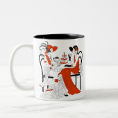 ヴィンテージ1920年代の女性ハイティー ツートーンマグカップ (左)