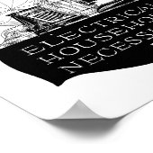 ヴィンテージ1920年代の家電製品Ad ポスター (角)