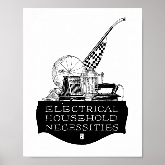 ヴィンテージ1920年代の家電製品Ad ポスター (正面)