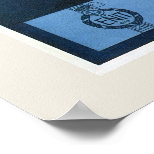 ヴィンテージ1920年代の島の飛行機シャトルイタリアン旅行 ポスター (角)