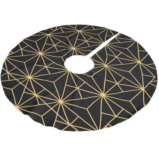 ヴィンテージ1920年代の幾何学模様 ブラッシュドポリエステルツリースカート (アングル)