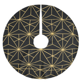 ヴィンテージ1920年代の幾何学模様 ブラッシュドポリエステルツリースカート