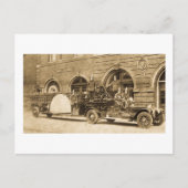 ヴィンテージ1920年代はしご消防会社 ポストカード (正面)