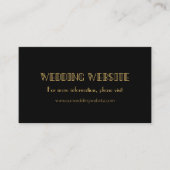 ヴィンテージ1920年代アートデコシンプルー結婚のウェブサイトカード エンクロージャーカード (正面)