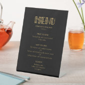 ヴィンテージ1920年代アートデコシンプル結婚メニュー 台座サイン (インサイチュ)