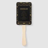 ヴィンテージ1920年代アートデコシンプル結婚式場 ハンドファン (裏面)