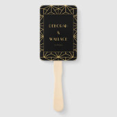 ヴィンテージ1920年代アートデコシンプル結婚式場 ハンドファン (正面)