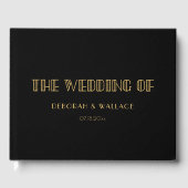 ヴィンテージ1920年代アートデコシンプル結婚 ゲストブック (正面)