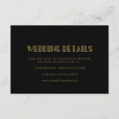 ヴィンテージ1920年代アートデコシンプル詳細結婚カード エンクロージャーカード (正面)