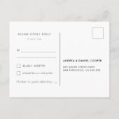 ヴィンテージ1920年代アートデコシンプルRSVP ポストカード (裏面)