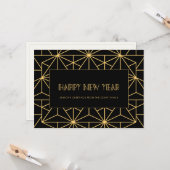 ヴィンテージ1920年代アートデコハッピーニューイヤー カード (正面/裏面インサイチュ)