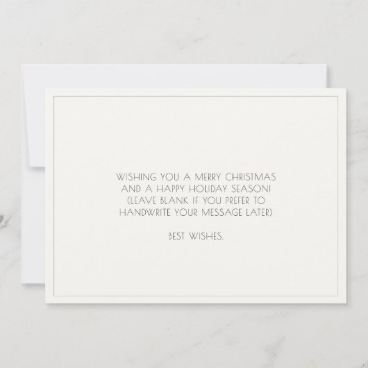 ヴィンテージ1920年代アートデコメリークリスマスカード 招待状 (裏面)