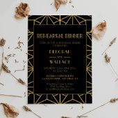 ヴィンテージ1920年代アートデコ幾何リハーサルディナー 招待状